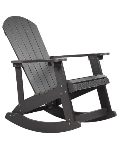 Fauteuil à bascule d'extérieur gris foncé