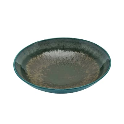 Coupes en porcelaine vert/bronze