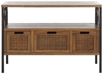 Consoles en legno di pino/mdf/ferro, chêne