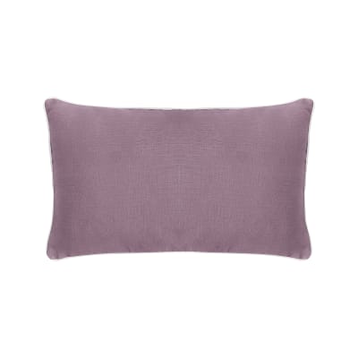 Housse de coussin matelassé en lin violet 30x50