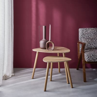 Tables gigognes scandinaves (x2) en mdf naturel