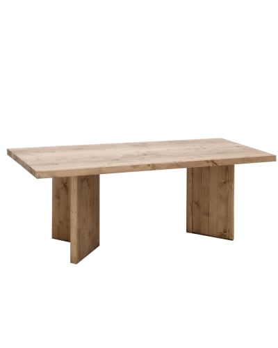 Table basse en bois de sapin en vieilli 120x50cm
