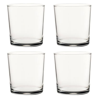 Set de 4 verres à eau en verre bistrot