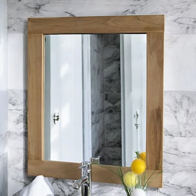 Miroir rectangulaire en teck massif