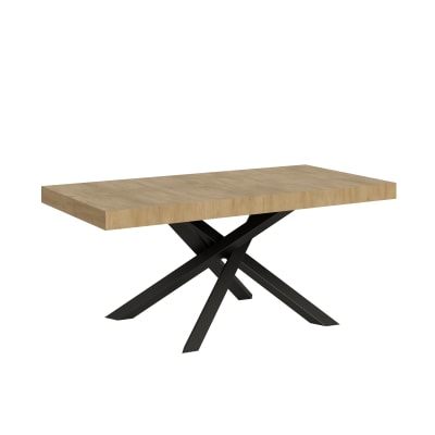 Table extensible 90x180/440 cm effet bois chêne nature