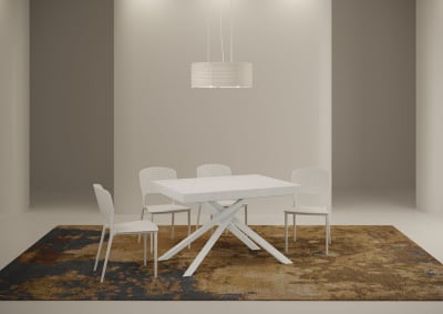 Table extensible 90x130/234 cm effet bois frêne blanc