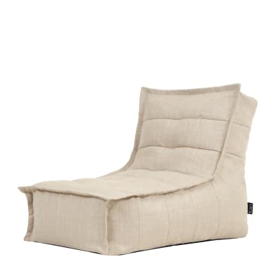 Pouf chauffeuse d'extérieur beige/naturel