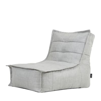 Pouf chauffeuse d'extérieur gris