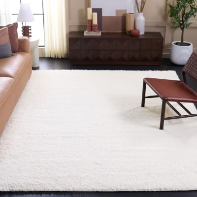Tapis en polyester blanc, 240 x 305 cm