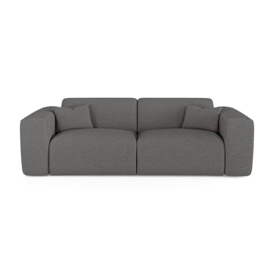 Canapé convertible express 160cm 4places en tissu bouclette gris