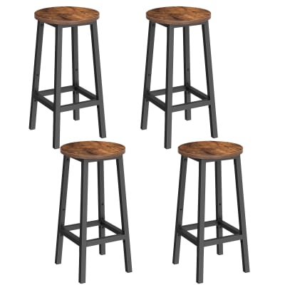 Ensembles de 4 tabourets de bar 64 cm marron