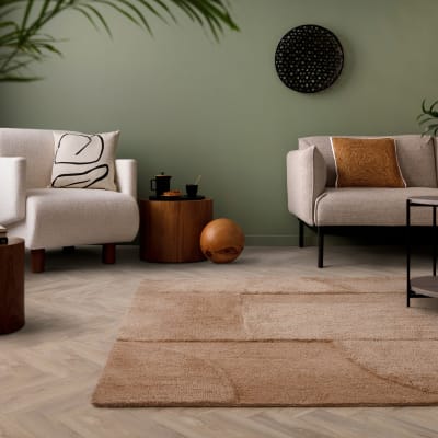 Tapis de salon moderne marron 200x290 cm