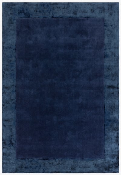 Tapis moderne en laine fait main bleu 120x170 cm