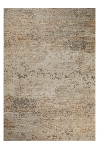 Tapis design pure laine et viscose tons de beige à relief 140x200