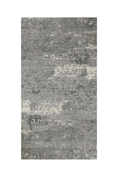 Tapis contemporain pure laine et viscose avec tons de gris 80x150