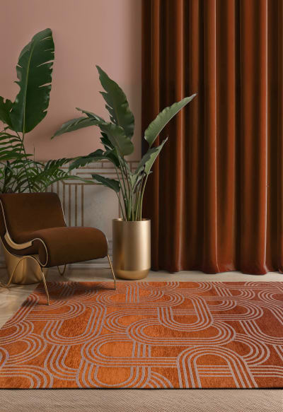 Tapis de salon moderne tissé plat rouge 170x240 cm