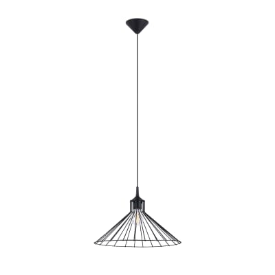 Lampe suspendue acier noir h 86 cm