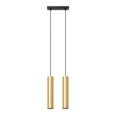Suspension Acier Éclat Doré GU10 2 Lagos
