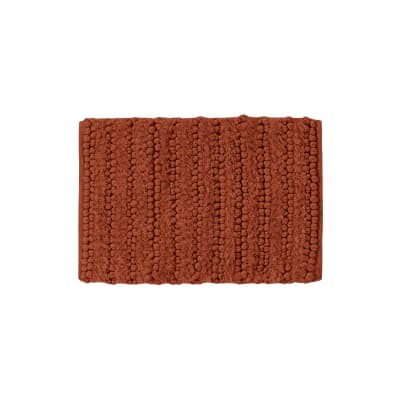 Tapis de bain et descente de lit brique 60x100 cm