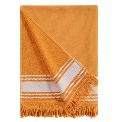 Serviette de plage caramel 100x180 cm