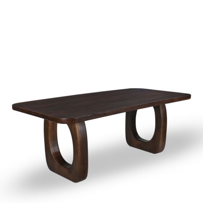 Table à manger en bois massif 200x100cm - bois foncé