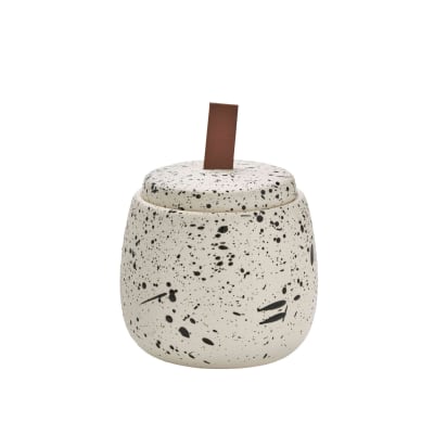 Pot à coton en céramique tacheté à la main