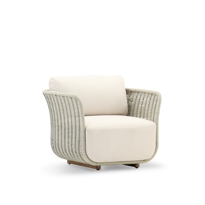Pack 2 fauteuils de jardin en corde grise 94x83x69cm