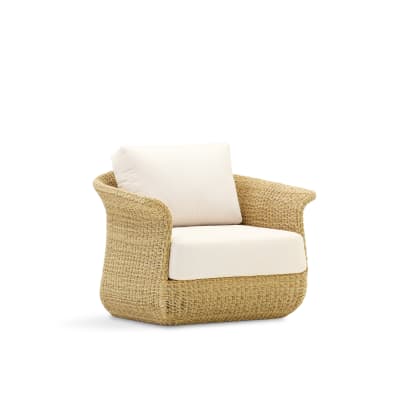 Pack 2 fauteuils de jardin en rotin synthétique 100x83x73cm