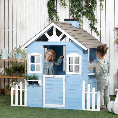 Maison de jeux enfant - jeu plein air maisonnette bois sapin peint