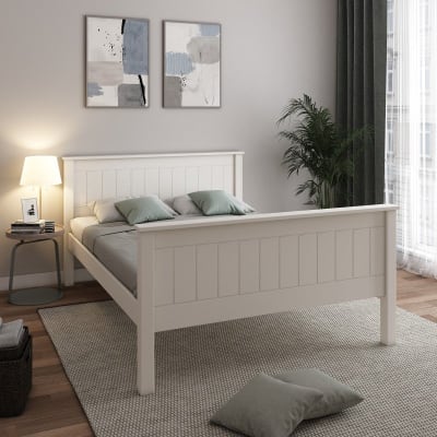 Lit en pin blanc 140x190