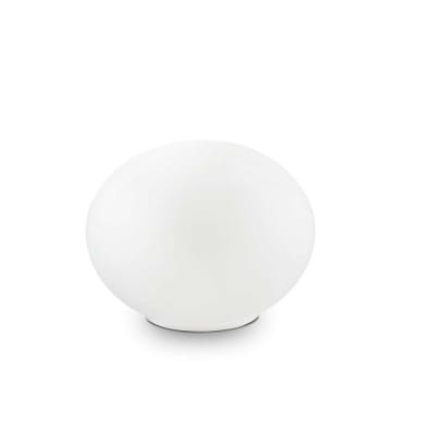 Lampe de chevet en verre soufflé blanc