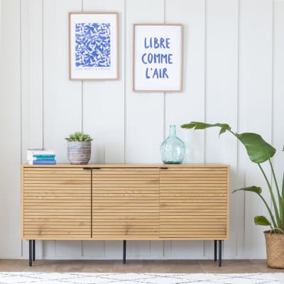 Buffet en bois 3 portes 150cm