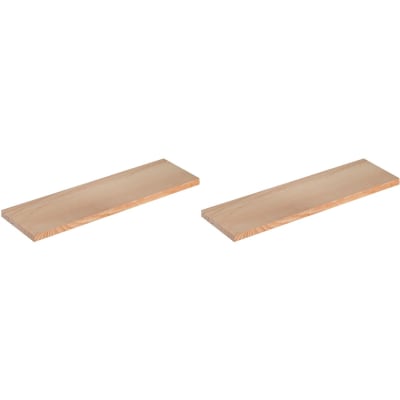 Etagère tablette murale en pin brut (lot de 2)