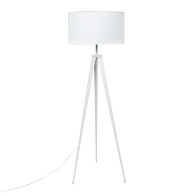 Lampadaire avec base blanche à trois pieds