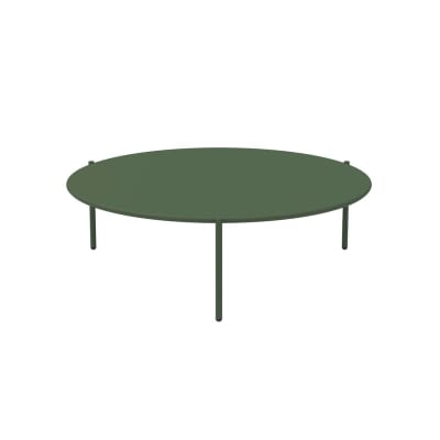 Table basse ronde empilable en métal peint en menthe