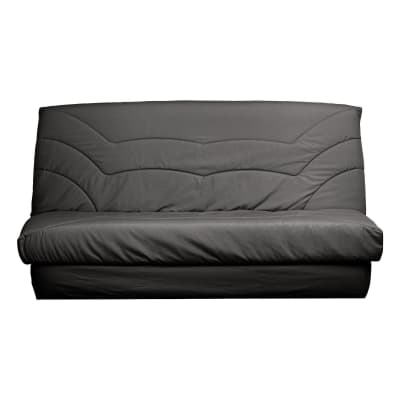 Housse de clic-clac en coton recyclé anthracite 130 x 190 cm