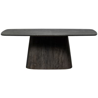 Table à manger en mdf 6 personnes marron foncé