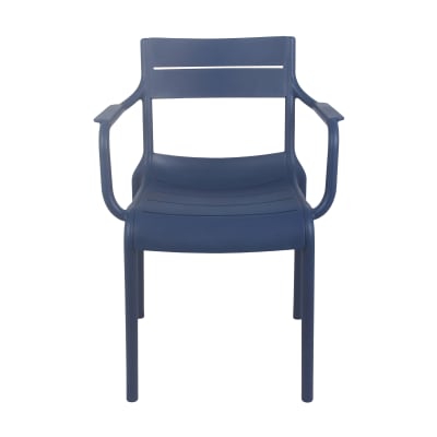 Fauteuil de terrasse en plastique bleu pacific