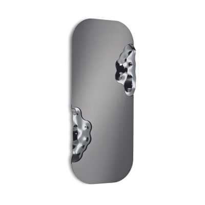 Miroir de forme moderne avec insert en verre, 80 x 175 cm