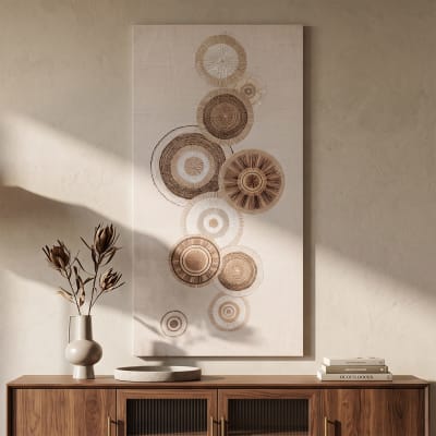 Peinture sur toile abstraite avec applications 50x3,2x100  cm