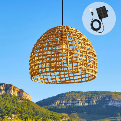 Suspension solaire jacinthe d'eau beige d50cm