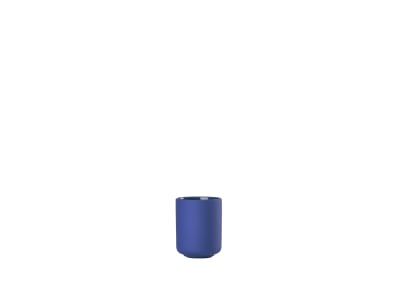 Gobelet pour brosse à dents en grès bleu indigo
