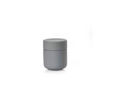 Pot avec couvercle en grès gris