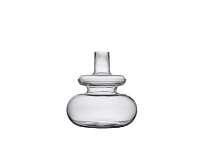 Vase en verre soufflé bouche transparent