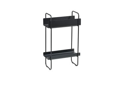 Table console en acier laqué noir