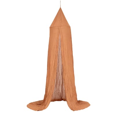 Ciel de lit en double gaze de coton terracotta 250x340 cm