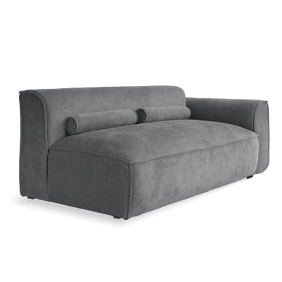 Système modulaire: canapé 2pl, droit, gris foncé