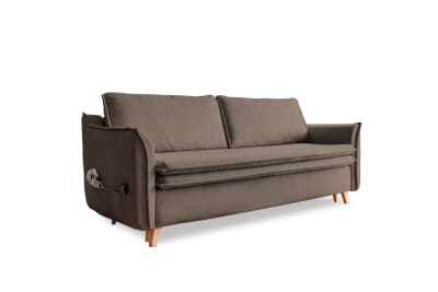Canapé convertible slim, caffe latte