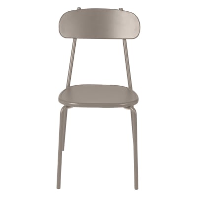 Chaise de table outdoor métal taupe
