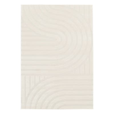 Tapis intérieur motifs arches, 80 x 150cm crème